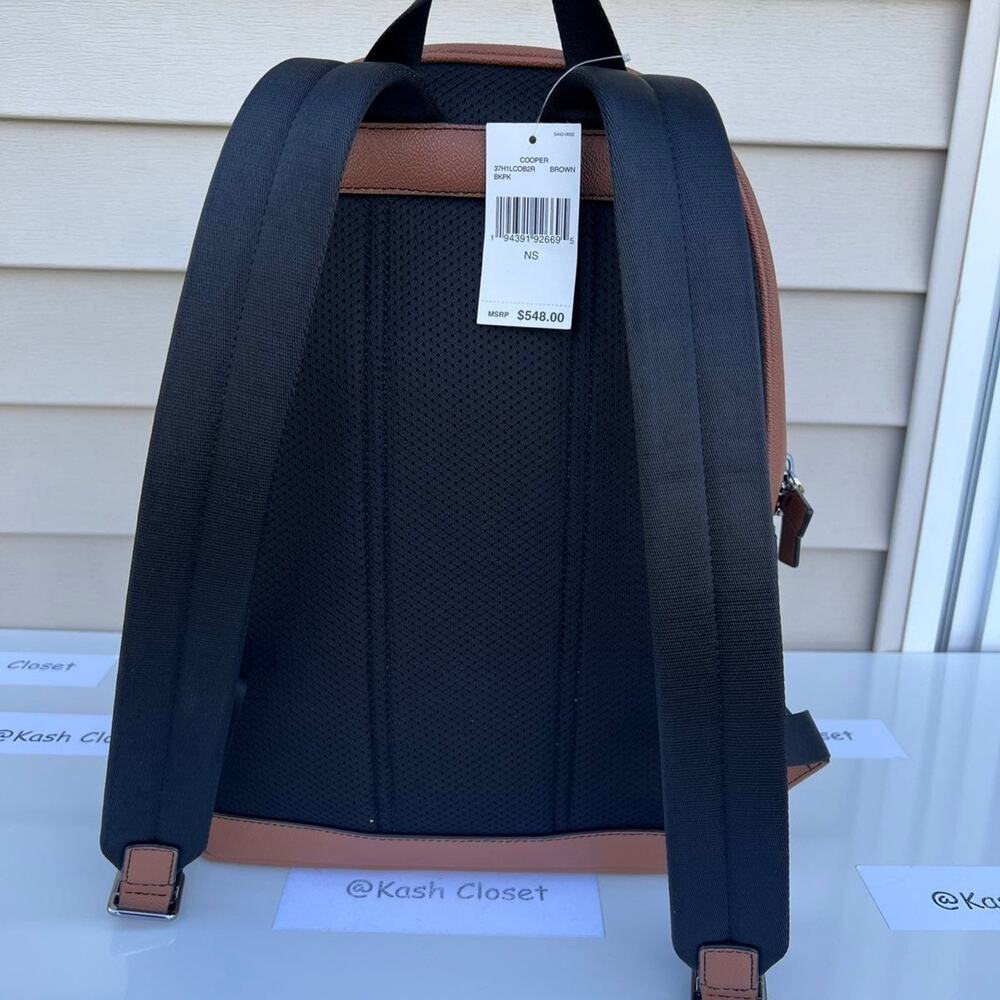 Michael kors Backpack Cooper Large Graphic MK Signature Brown Black - Picture 4 of 12